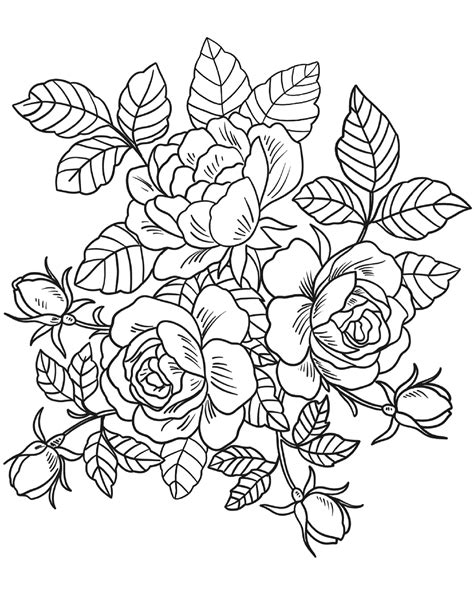 Floral Coloring Pages for Adults - Best Coloring Pages For Kids