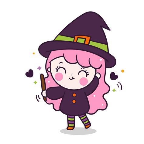 Cute Halloween Witch Cartoon