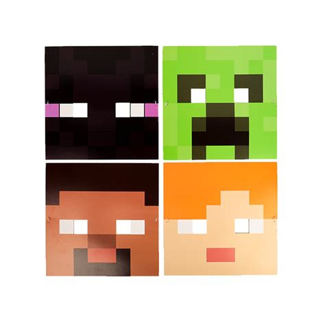 Minecraft Paper Face Masks 8 Pack | BIG W