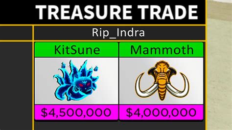 Blox Fruits - Trade Kitsune/ Mammoth fruit Update 20 - YouTube