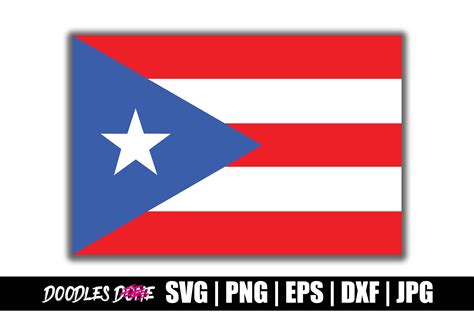 Puerto Rico Flag SVG Graphic by Doodlesdone · Creative Fabrica