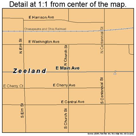 Zeeland Michigan Street Map 2689260