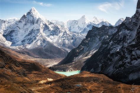 Nepal, Nature, Landscape, Mountains, Snowy peak, Water Wallpapers HD ...