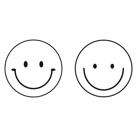 two smiley faces drawn in black and white