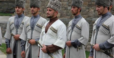 chechen men chechens national costume Chechnya people North Caucasus in ...