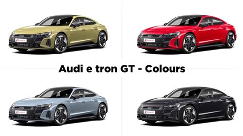 New AUDI e-Tron GT COLOURS - Comparison - YouTube