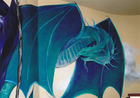 One of my favorites--dragon mural | Dragon nursery, Bedroom murals, Mural