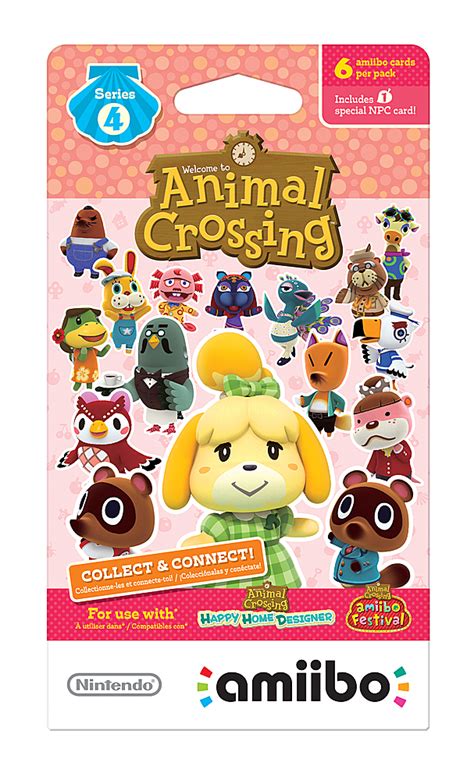 Nintendo amiibo Cards (Animal Crossing Series Series 4) 6-Pack NVLEMA6D ...