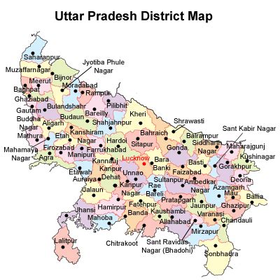 Uttar Pradesh City Map