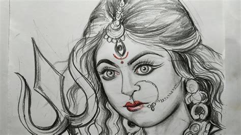 How To Draw Durga Maa Face Easy ~ How To Draw Maa Durga Face Step By ...