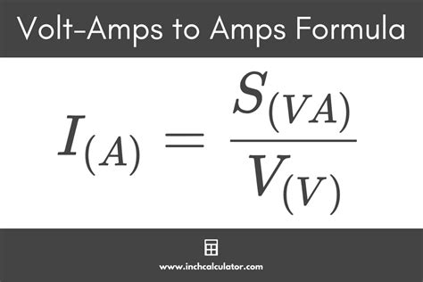 Volt-amps (VA) to Amps Conversion Calculator - Inch Calculator