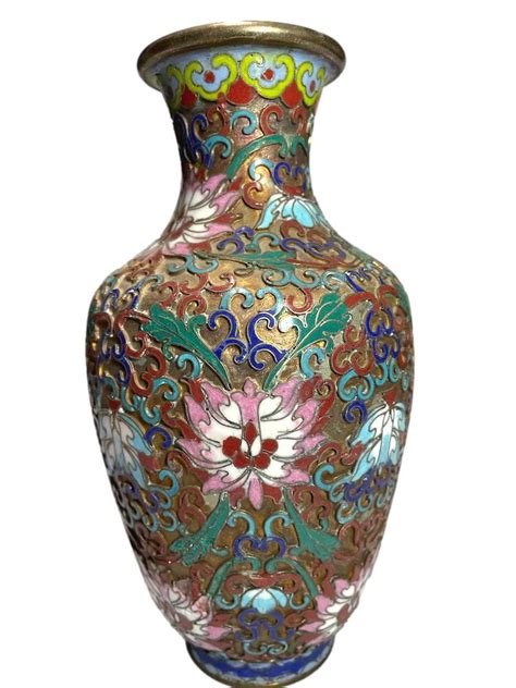 Old Cloisonne Vase Thousand Flowers China | Old Cloisonne Vase