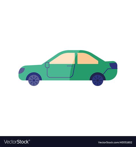 Green car vehicle Royalty Free Vector Image - VectorStock