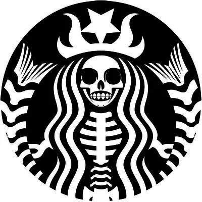 "Starbucks" skeleton logo | a r t N t o m y | Pinterest | Halloween ...