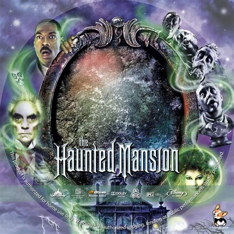 Haunted Mansion (2003) Custom Blu-Ray Label - DVDcover.Com