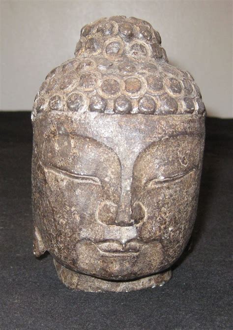 Chinese Schist Stone Buddha Head 18th C Qing Dynasty Museum China ...