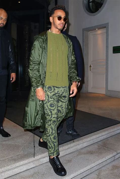 Lewis Hamilton turns heads at Milan Fashion Week with quirky green ...