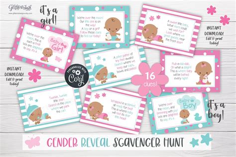 "A BOY OR A GIRL! WHICH WILL IT BE? This editable, printable scavenger ...