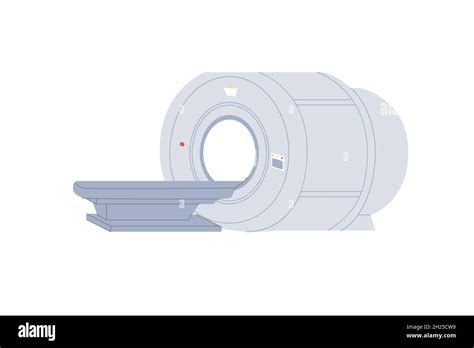 Flat cartoon MRI machine scanner,treatment and therapy vector ...