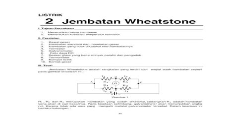 LISTRIK Jembatan Wheatstone - yasmanrianto.staff.gunadarma ...