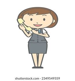 Professions 066 _ Office Lady Clipart Stock Vector (Royalty Free ...