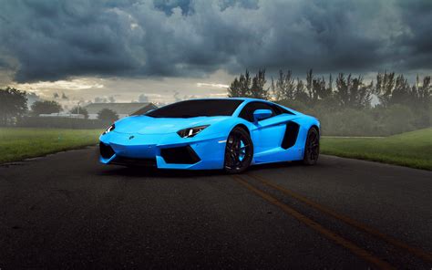 Lamborghini, Aventador, supercar, blue wallpaper | cars | Wallpaper Better