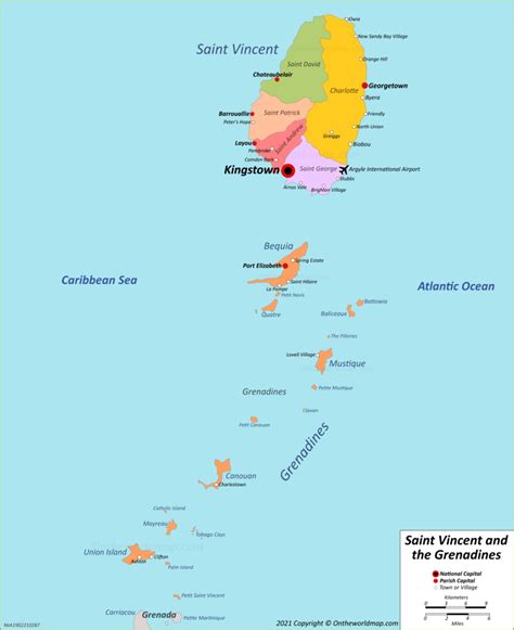 Saint Vincent and the Grenadines Map | Detailed Maps of Saint Vincent ...