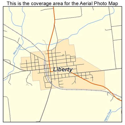 Aerial Photography Map of Liberty, IN Indiana