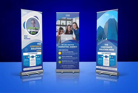 Professional Corporate Roll Up Banner Design 2020 with 3 concepts Stock ...