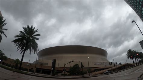 Timelapse: Hurricane Ida passes over the Caesars Superdome