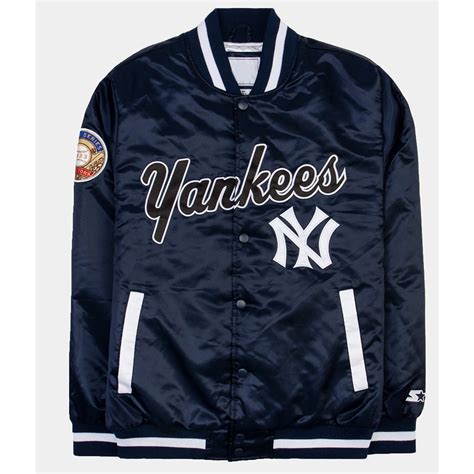 Starter Navy Satin World Series 2023 New York Yankees Jacket - Jackets ...