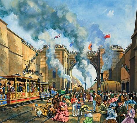 Opening of the Liverpool and Manchester Railway, 1830 stock image ...