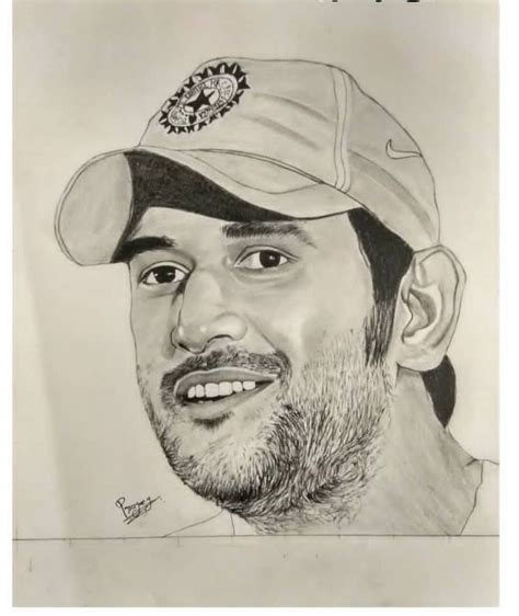 Ms Dhoni Pencil Drawing Pencil Drawings Drawings Male Vrog – NBKomputer