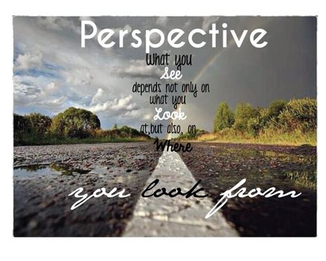 Perspective quote What you see depends not only on what you look at ...