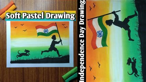 Tiranga drawing with soft pastel and Watercolor || #shorts - YouTube