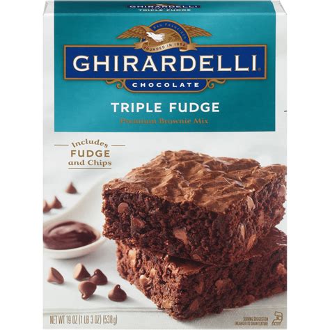 Ghirardelli® Chocolate Triple Fudge Premium Brownie Mix 19 oz. Box ...