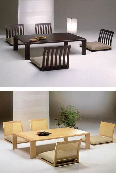 Family Dinning Room Table and Chairs Japanese Style by Hara | Japanese ...