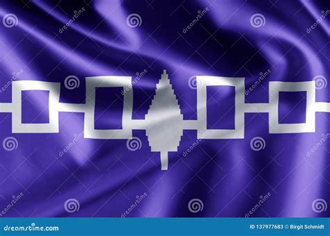 Iroquois Confederacy Realistic Flag Illustration. Stock Illustration ...