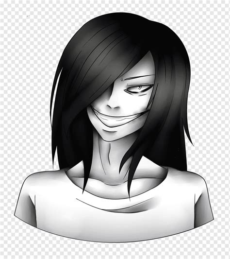 Jeff the Killer Fan art Creepypasta Beauty, Anime, face, black Hair ...