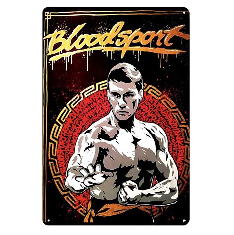 Bloodsport Retro Martial Art Movie Metal Poster Tin Sign Plaque 20x30cm ...