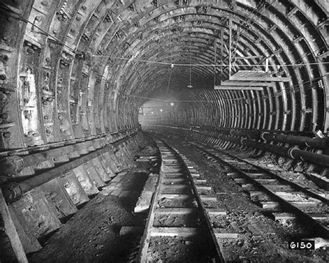 Holland Tunnel Construction, 1924. Photo from the New York Times. | Nyc ...