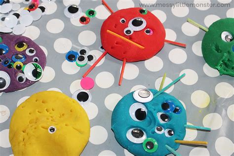 Playdough Monsters Counting Activity - Messy Little Monster