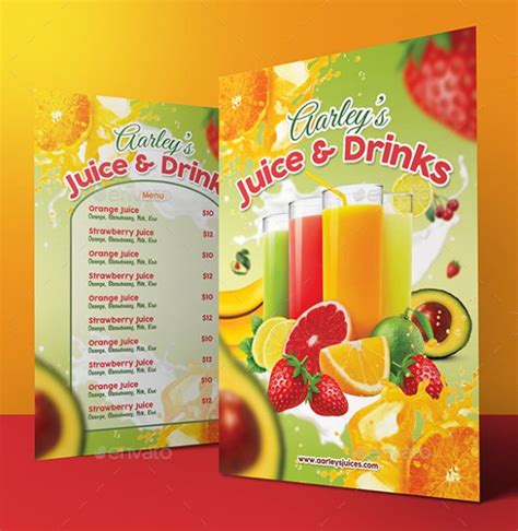 Juice Menu Templates - 13+ Free & Premium Download