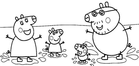 Peppa Pig family coloring sheet | Utskrivbara färgläggningssidor ...