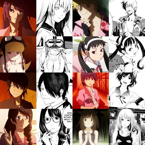 Bakemonogatari characters (Anime vs manga) : r/araragi