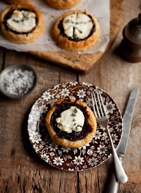 Red wine caramelised onions & goats cheese tartlets | Recipe (With ...