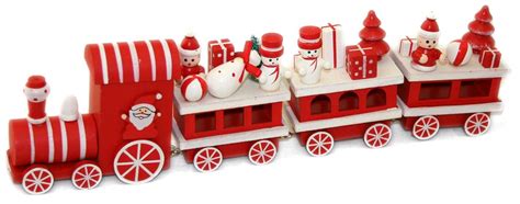 Santas Holiday Express Wooden Christmas Train Ornamental Decoration ...