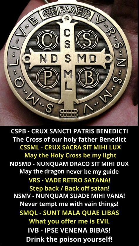 St. Benedict medal | Bible Verses and Quotes | Pinterest | Saints ...