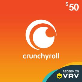 Buy Crunchyroll VRV Gift Card - $50 USD for $45