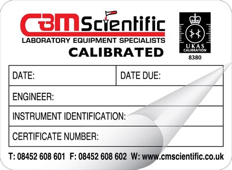 Industrial Calibration Labels — inkREADible | Customised Labels